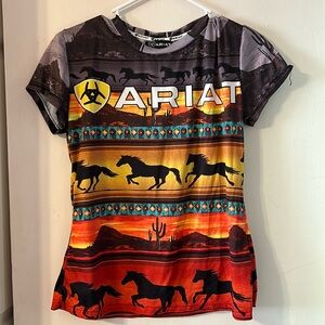 desert colors, horse, s-m, ariat, worn 1 time